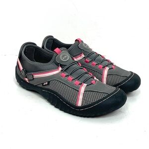 J-41 Women Size 8.5 Tahoe Water Ready Shoes Slip On Rip Stop Gray Pink